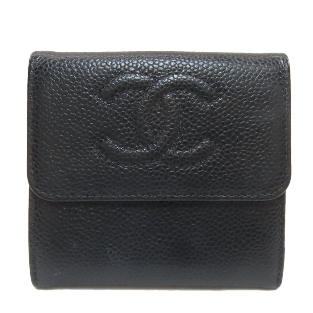 CHANEL Black Logo Wallet